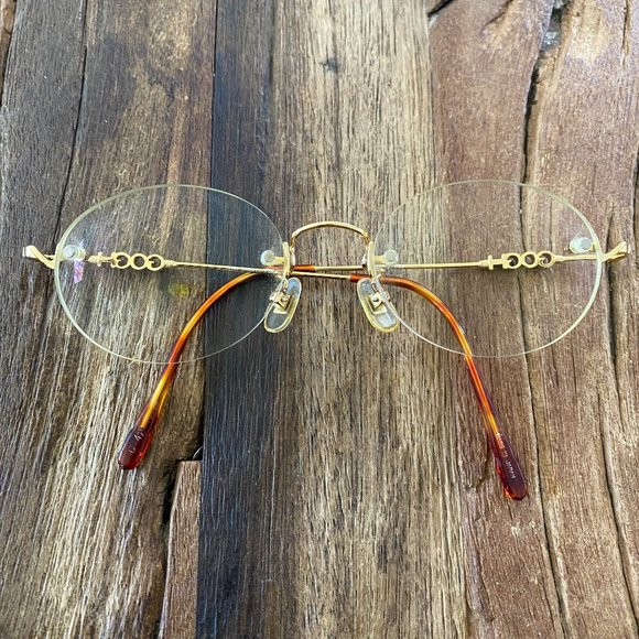 Van Gogh Eyeglasses Men's VGB32 Gold Frameless Eyewear - Picture 1 of 13